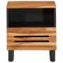 Mesita de noche de madera maciza de acacia 40x34x46 cm de , Mesitas de noche - Ref: Foro24-377468, Precio: 45,27 €, Descuento: %
