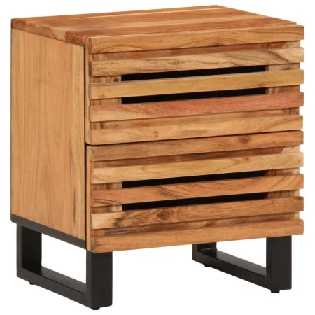 Mesita de noche de madera maciza de acacia 40x34x46 cm de , Mesitas de noche - Ref: Foro24-377428, Precio: 57,25 €, Descuento: %