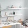 Floating wall shelf 2 pcs glossy white MDF 120x23.5x3.8 cm by vidaXL, Shelves and shelves - Ref: Foro24-323758, Price: 53,20 ...