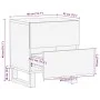 Mesita de noche de madera maciza de acacia 40x34x46 cm de , Mesitas de noche - Ref: Foro24-377428, Precio: 57,25 €, Descuento: %