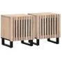 Mesitas de noche 2 uds madera de mango blanqueado 40x34x46 cm by , Nightstands - Ref: Foro24-377423, Price: 74,08 €, Discount: %