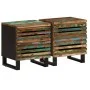 Mesitas de noche 2 uds de madera maciza reciclada 40x34x46 cm de , Mesitas de noche - Ref: Foro24-377435, Precio: 104,25 €, D...