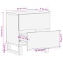 Nachttische, 2 Stück aus recyceltem Massivholz, 40x34x46 cm. von , Nachttische - Ref: Foro24-377435, Preis: 105,32 €, Rabatt: %