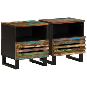 Nachttische, 2 Stück aus recyceltem Massivholz, 40x34x46 cm. von , Nachttische - Ref: Foro24-377475, Preis: 80,28 €, Rabatt: %
