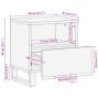 Nachttische, 2 Stück aus recyceltem Massivholz, 40x34x46 cm. von , Nachttische - Ref: Foro24-377475, Preis: 80,28 €, Rabatt: %