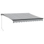Toldo retráctil manual con LED antracita y blanco 300x250 cm by , Awnings - Ref: Foro24-3216146, Price: 269,12 €, Discount: %