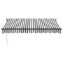 Toldo retráctil manual con LED antracita y blanco 300x250 cm by , Awnings - Ref: Foro24-3216146, Price: 269,12 €, Discount: %