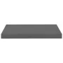 Glossy gray MDF floating wall shelf 50x23x3.8 cm by vidaXL, Shelves and shelves - Ref: Foro24-323787, Price: 18,76 €, Discoun...