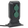 Enchufe de exterior con estaca 2 vías negro verde 15,5x11x24 cm by , wall sockets - Ref: Foro24-4010100, Price: 20,70 €, Disc...