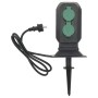 Enchufe de exterior con estaca 2 vías negro verde 15,5x11x24 cm by , wall sockets - Ref: Foro24-4010100, Price: 20,70 €, Disc...