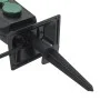 Enchufe de exterior con estaca 2 vías negro verde 15,5x11x24 cm by , wall sockets - Ref: Foro24-4010100, Price: 20,44 €, Disc...