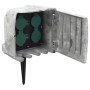 Enchufe de exterior con estaca y sensor de luz look piedra gris by , wall sockets - Ref: Foro24-4010102, Price: 64,34 €, Disc...