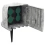 Enchufe de exterior con estaca y sensor de luz look piedra gris von , Steckdosen - Ref: Foro24-4010102, Preis: 55,76 €, Rabat...