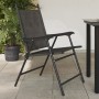 Sillas de jardín plegables 2 uds acero y textileno gris melange by , Garden chairs - Ref: Foro24-360197, Price: 93,96 €, Disc...