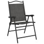 Sillas de jardín plegables 2 uds acero y textileno gris melange by , Garden chairs - Ref: Foro24-360197, Price: 93,96 €, Disc...