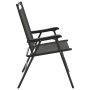 Sillas de jardín plegables 2 uds acero y textileno gris melange by , Garden chairs - Ref: Foro24-360197, Price: 93,96 €, Disc...