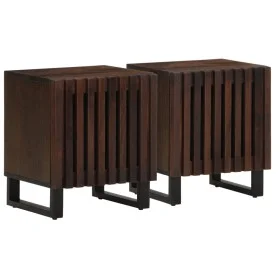 Nachttische, 2 Stück Massivholz aus Mangoholz, 40x34x46 cm. von , Nachttische - Ref: Foro24-377421, Preis: 137,27 €, Rabatt: %