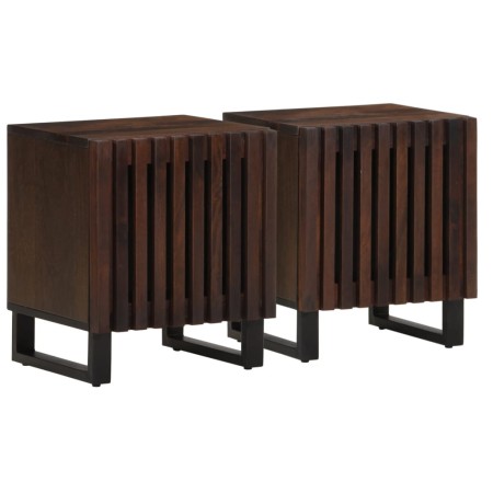 Mesitas de noche 2 uds madera maciza de mango 40x34x46 cm by , Nightstands - Ref: Foro24-377421, Price: 125,54 €, Discount: %