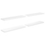 Floating wall shelf 4 pcs glossy white MDF 90x23.5x3.8cm by vidaXL, Shelves and shelves - Ref: Foro24-323756, Price: 88,62 €,...