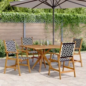 Juego de comedor de jardín 5 piezas madera maciza de acacia by , Garden sets - Ref: Foro24-3283576, Price: 399,15 €, Discount: %