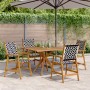Juego de comedor de jardín 5 piezas madera maciza de acacia by , Garden sets - Ref: Foro24-3283576, Price: 404,19 €, Discount: %