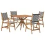 Juego de comedor de jardín 5 piezas madera maciza de acacia de , Conjuntos de jardín - Ref: Foro24-3283576, Precio: 399,13 €,...
