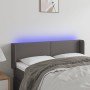 Cabecero con LED cuero sintético gris 147x16x78/88 cm en Cabeceros y pies de cama | Comprar online en Foro24