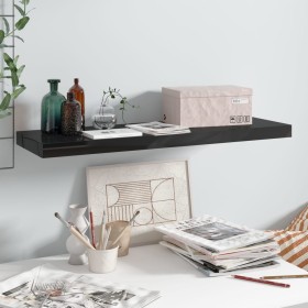 Glossy black MDF floating wall shelf 80x23.5x3.8 cm by vidaXL, Shelves and shelves - Ref: Foro24-323772, Price: 25,69 €, Disc...