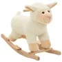 Ovejita balancín de peluche blanco 78x34x58 cm de , Juguetes para mecerse y balancearse - Ref: Foro24-80220, Precio: 95,12 €,...
