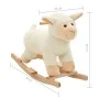 Ovejita balancín de peluche blanco 78x34x58 cm de , Juguetes para mecerse y balancearse - Ref: Foro24-80220, Precio: 95,12 €,...