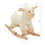 Ovejita balancín de peluche blanco 78x34x58 cm de , Juguetes para mecerse y balancearse - Ref: Foro24-80220, Precio: 100,68 €...