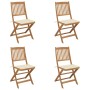 Faltbare Gartenstühle 4 Stück und Kissen Massivholz Akazie von , Gartenstühle - Ref: Foro24-3064673, Preis: 212,23 €, Rabatt: %
