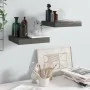 Floating wall shelf 2 pcs glossy gray MDF 23x23.5x3.8 cm by vidaXL, Shelves and shelves - Ref: Foro24-323782, Price: 22,83 €,...