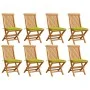 Garden chairs 8 units solid teak with bright green cushions by , Garden chairs - Ref: Foro24-3072928, Price: 512,91 €, Discou...