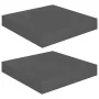 Floating wall shelf 2 pcs glossy gray MDF 23x23.5x3.8 cm by vidaXL, Shelves and shelves - Ref: Foro24-323782, Price: 22,83 €,...