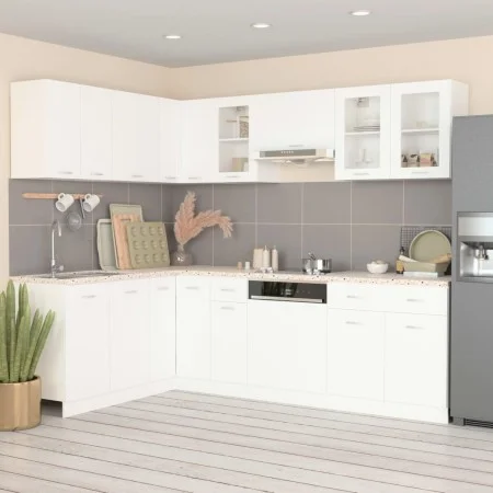 11-teiliges Küchenmöbelset aus weißem Ingenieurholz von , Küchenschränke - Ref: Foro24-3067664, Preis: 762,92 €, Rabatt: %