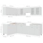 Juego de muebles de cocina 11 piezas madera ingeniería blanco de , Armarios de cocina - Ref: Foro24-3067664, Precio: 777,51 €...