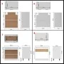 11-teiliges Küchenmöbelset aus weißem Ingenieurholz von , Küchenschränke - Ref: Foro24-3067664, Preis: 762,92 €, Rabatt: %