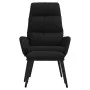 Entspannungssessel mit Hocker aus Stoff und schwarzem Kunstleder von , Sessel - Ref: Foro24-3097511, Preis: 128,70 €, Rabatt: %