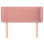 Rosa Samt-Kopfteil 103x23x78/88 cm von , Kopf- und Fußteile - Ref: Foro24-3117331, Preis: 49,71 €, Rabatt: %