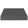 Floating wall shelf 2 pcs glossy gray MDF 23x23.5x3.8 cm by vidaXL, Shelves and shelves - Ref: Foro24-323782, Price: 22,83 €,...