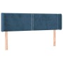 Dunkelblauer Samtkopfteil 147x16x78/88 cm von , Kopf- und Fußteile - Ref: Foro24-3118680, Preis: 63,92 €, Rabatt: %