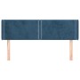 Dunkelblauer Samtkopfteil 147x16x78/88 cm von , Kopf- und Fußteile - Ref: Foro24-3118680, Preis: 63,92 €, Rabatt: %