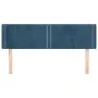 Dunkelblauer Samtkopfteil 147x16x78/88 cm von , Kopf- und Fußteile - Ref: Foro24-3118680, Preis: 67,61 €, Rabatt: %