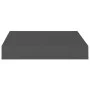 Floating wall shelf 2 pcs glossy gray MDF 23x23.5x3.8 cm by vidaXL, Shelves and shelves - Ref: Foro24-323782, Price: 22,83 €,...