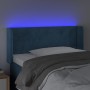 Dark blue velvet headboard with LED lights 83x16x78/88 cm by , Headboards and footboards - Ref: Foro24-3122990, Price: 45,34 ...