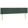Dark green velvet headboard with LED lights 163x16x78/88 cm by , Headboards and footboards - Ref: Foro24-3123013, Price: 75,8...