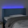 Cabecero con LED de terciopelo azul oscuro 103x16x78/88 cm de , Cabeceros y pies de cama - Ref: Foro24-3123142, Precio: 59,79...