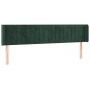 Dark green velvet headboard with LED lights 183x16x78/88 cm by , Headboards and footboards - Ref: Foro24-3123537, Price: 89,5...