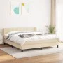 Box spring bed with cream-colored fabric mattress 180x200 cm by , Beds and slatted bases - Ref: Foro24-3126266, Price: 554,70...